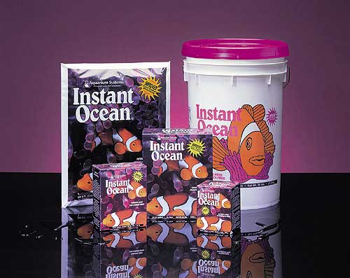 Instant Ocean premixed salt, calcium and ingredients for proper pH